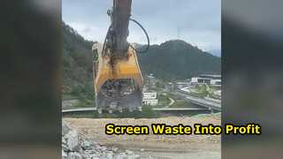 Rotary Screening Bucket for 2.5-49t Excavators: GC-GCB Series Trommel Bucket