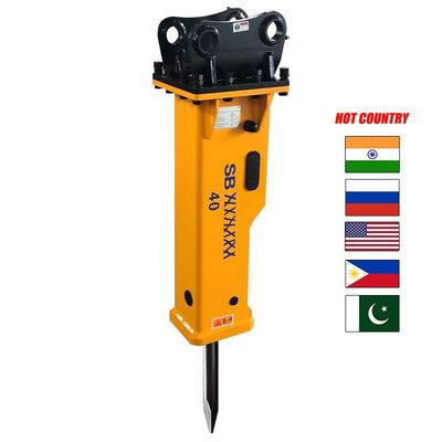 Buy Yantai Solution SB40 Box Type 68mm Hydraulic Breaker Hammer For 4-7 TONS Excavator In Yellow Customized online manufacture
