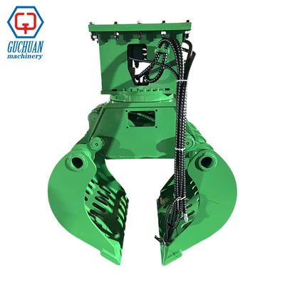 Guchuan 360° Rotation Hardox 450 NM400 Sorting Demolition Grapple for 1-40 tons Excavator