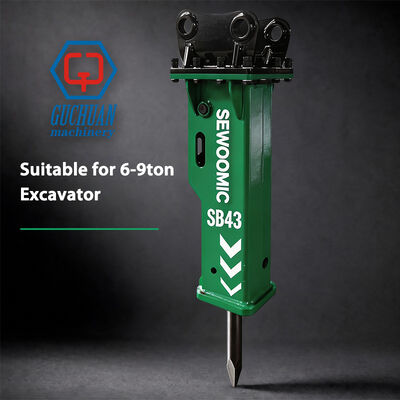 Silent Hydraulic Breaker: SOOSAN SB43 Equivalent Hydraulic Hammer Attachment for 6–9 Ton Excavators